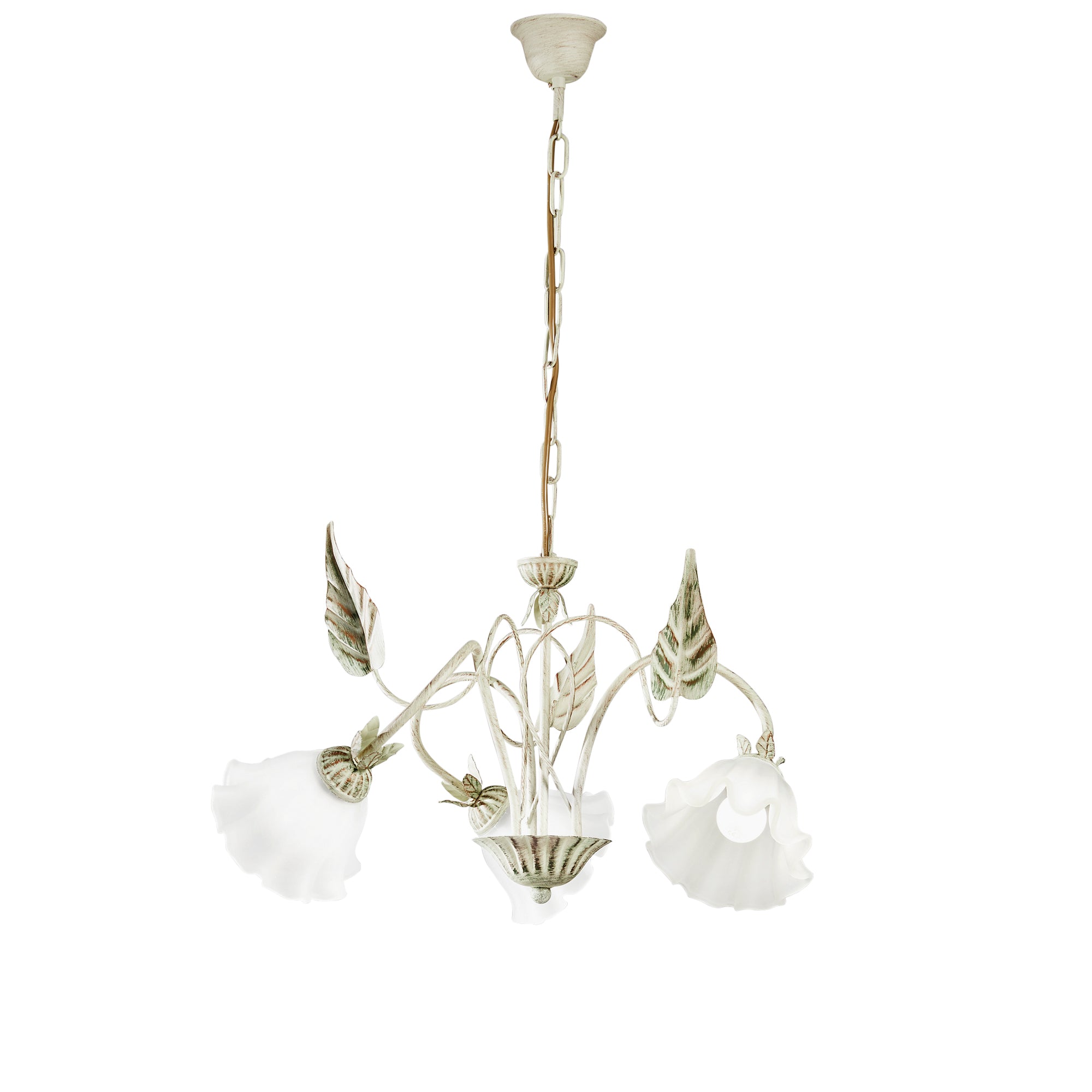 LAMPADARIO ISOTTA AVORIO 3XE14 60X80CM