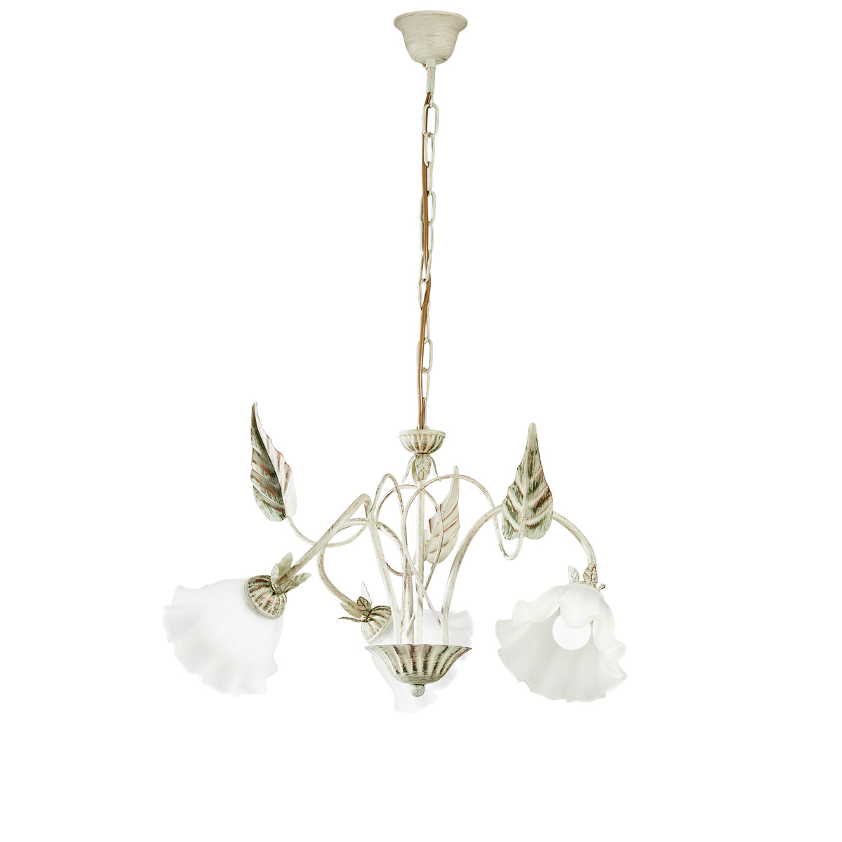 LAMPADARIO ISOTTA AVORIO 3XE14 60X80CM