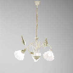 LAMPADARIO ISOTTA AVORIO 3XE14 60X80CM