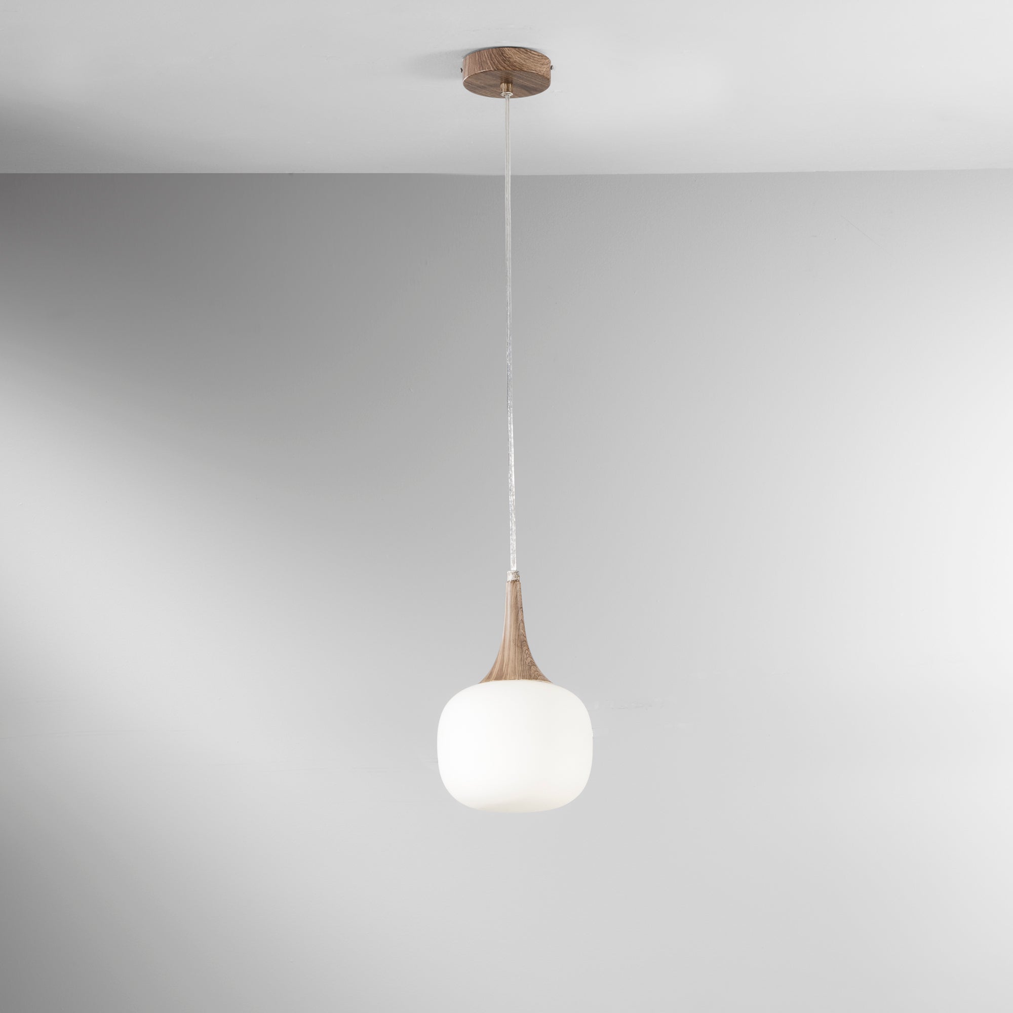SOSPENSIONE JAIPUR BIANCA/LEGNO 1XE14 17X17X150CM
