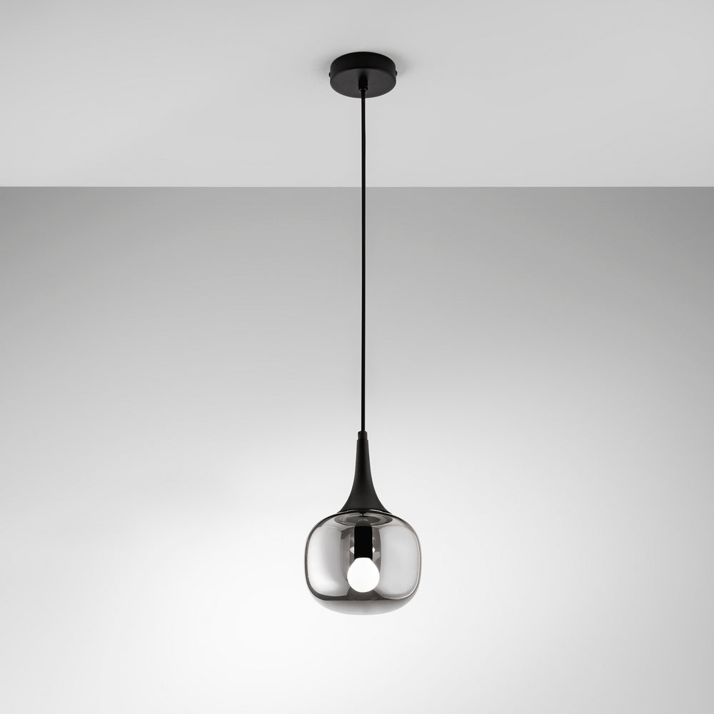 SOSPENSIONE JAIPUR FUME'/NERA 1XE14 17X17X150CM