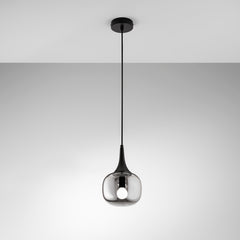 SOSPENSIONE JAIPUR FUME'/NERA 1XE14 17X17X150CM