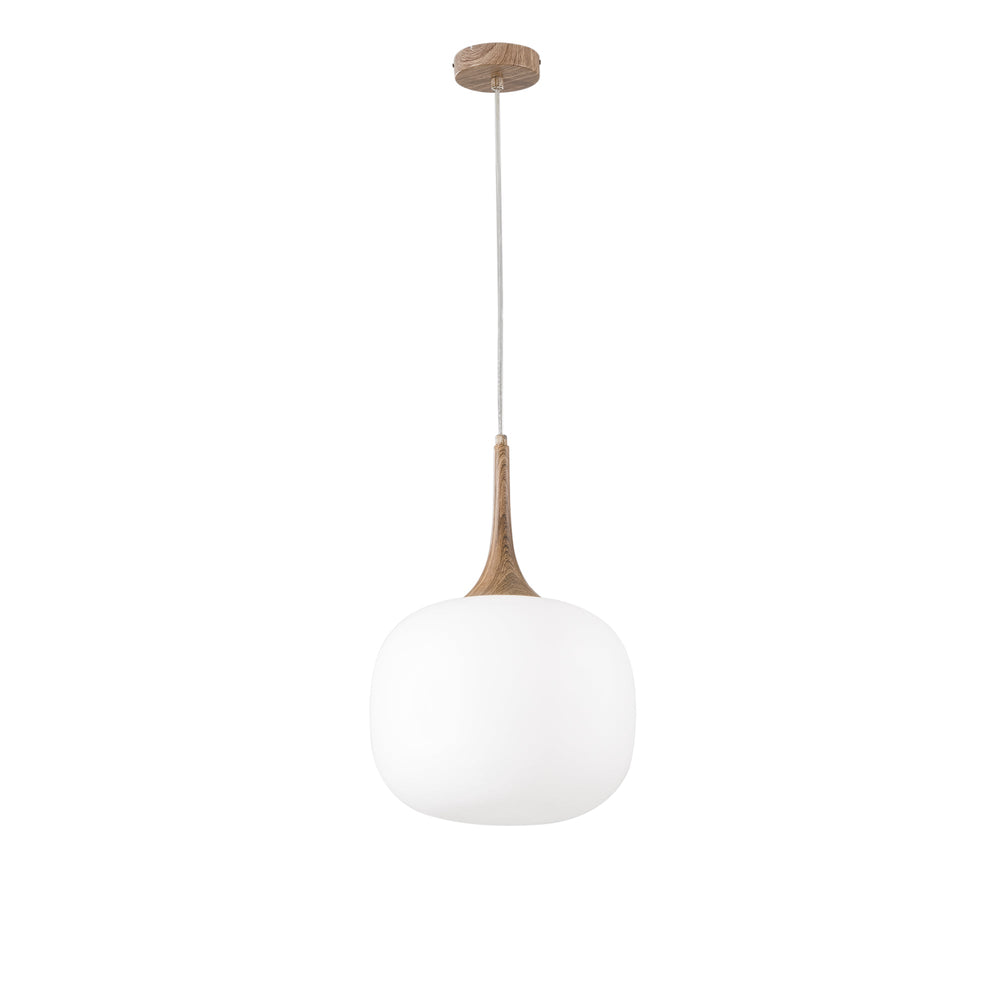 SOSPENSIONE JAIPUR BIANCA/LEGNO 1XE27 30X30X150CM