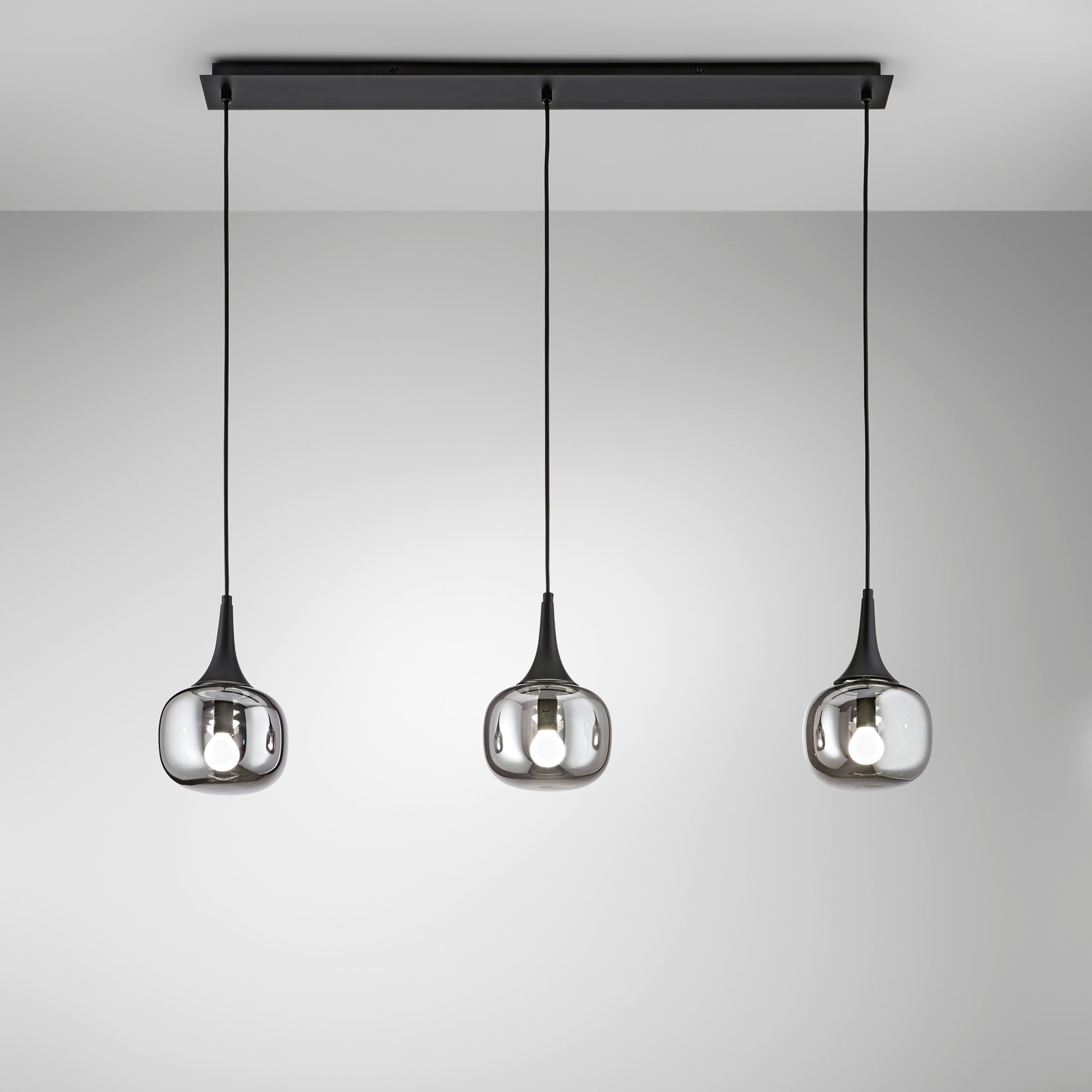 SOSPENSIONE JAIPUR FUME'/NERA 3XE14 97X150CM
