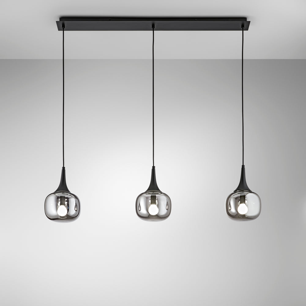 SOSPENSIONE JAIPUR FUME'/NERA 3XE14 97X150CM