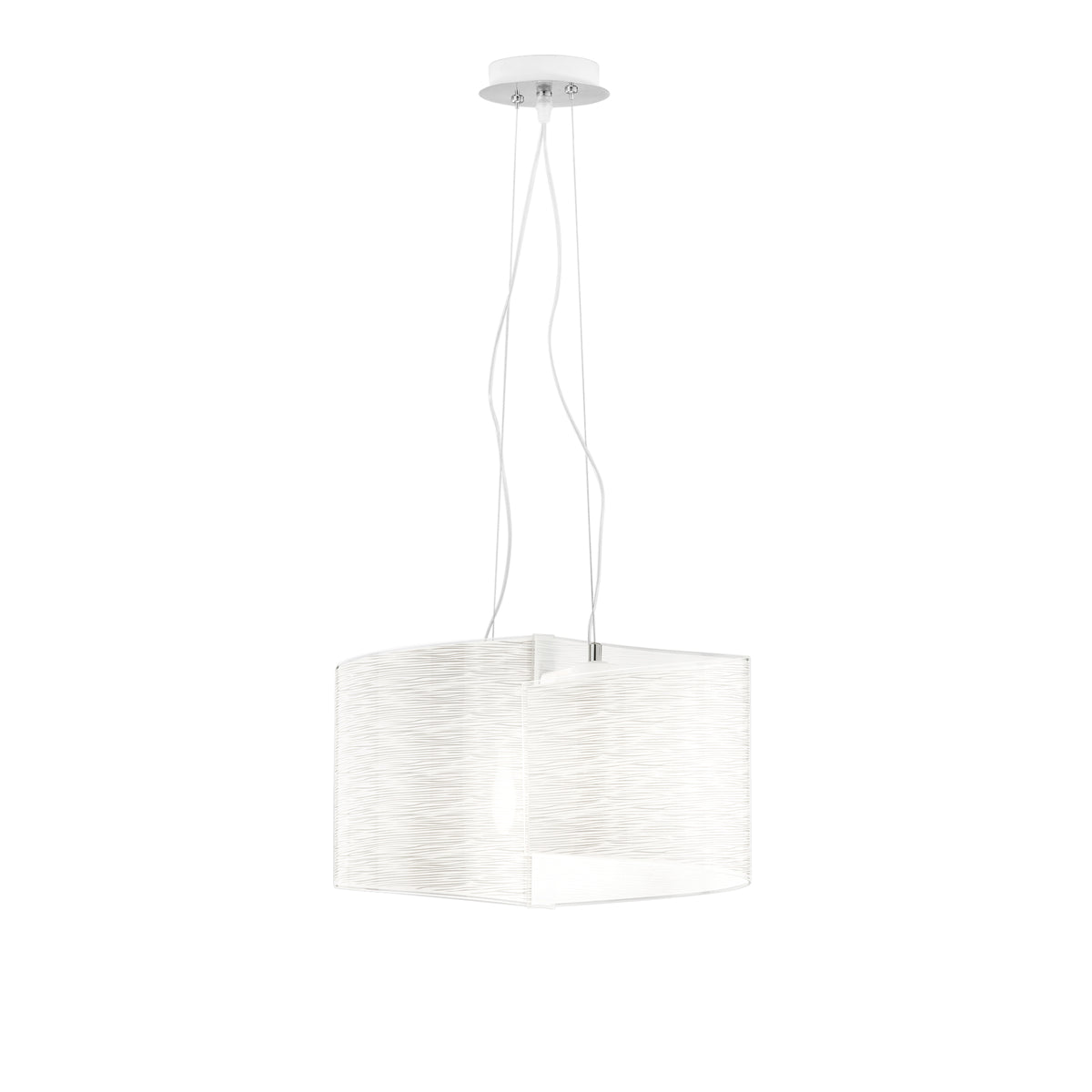"Sospensione JOYCE in vetro bianco 45 cm."