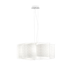 "Sospensione JOYCE in vetro bianco 60 cm."
