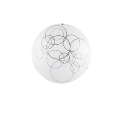 "Plafoniera KARMA in vetro bianco 40 cm. Ø"