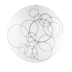"Plafoniera KARMA in vetro bianco 50 cm. Ø"