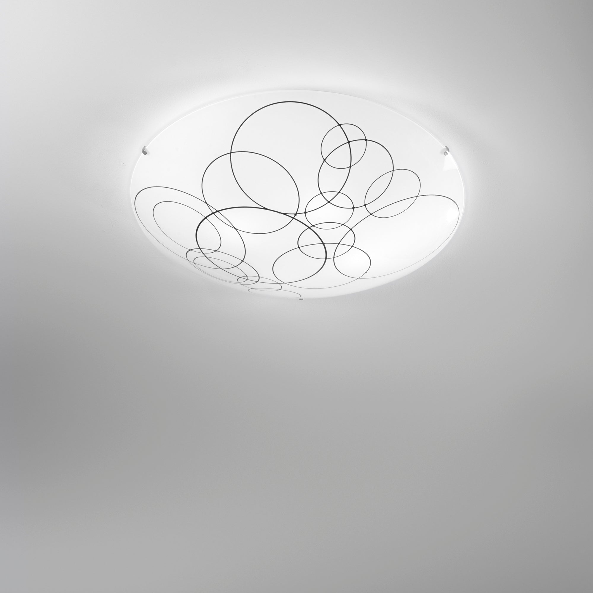 PLAFONIERA KARMA BIANCA/NERA 4XE27 50X50X13,5CM