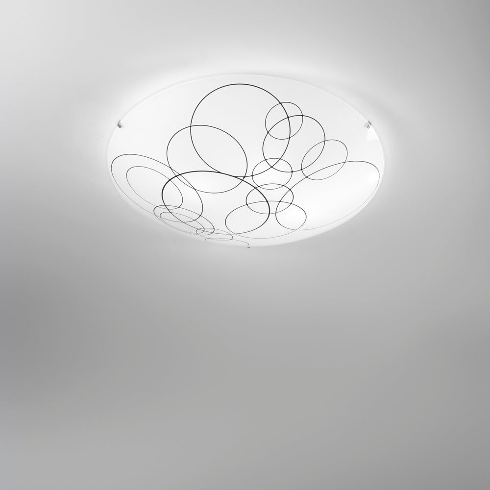 PLAFONIERA KARMA BIANCA/NERA 4XE27 50X50X13,5CM