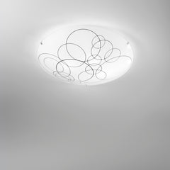 PLAFONIERA KARMA BIANCA/NERA 4XE27 50X50X13,5CM