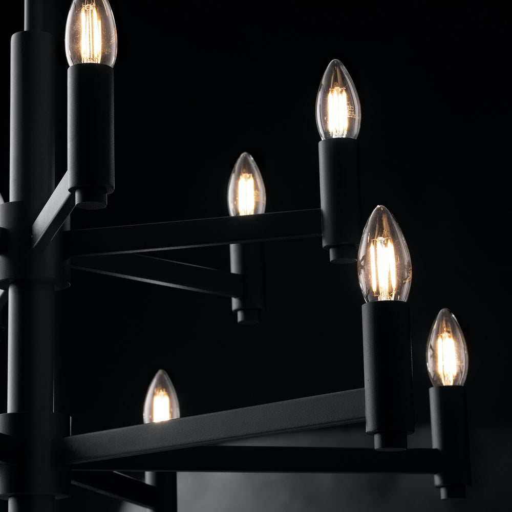 LAMPADARIO KAROL GRIGIO 12XE14 72X120CM