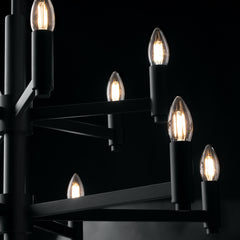 LAMPADARIO KAROL GRIGIO 12XE14 72X120CM