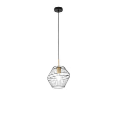 SOSPENSIONE KIKO NERA/ORO 1XE27 25X25X150CM