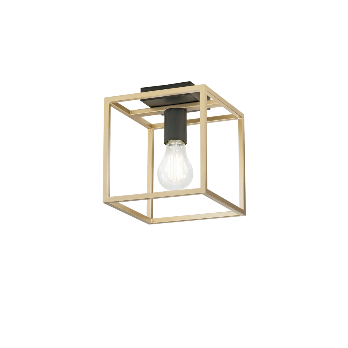 PLAFONIERA KIMERA NERA/ORO 1XE27 20X20X22,5CM