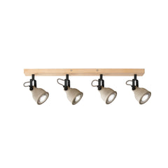 APPLIQUE KISA GRIGIA/LEGNO 4XGU10 70X8X15,9CM