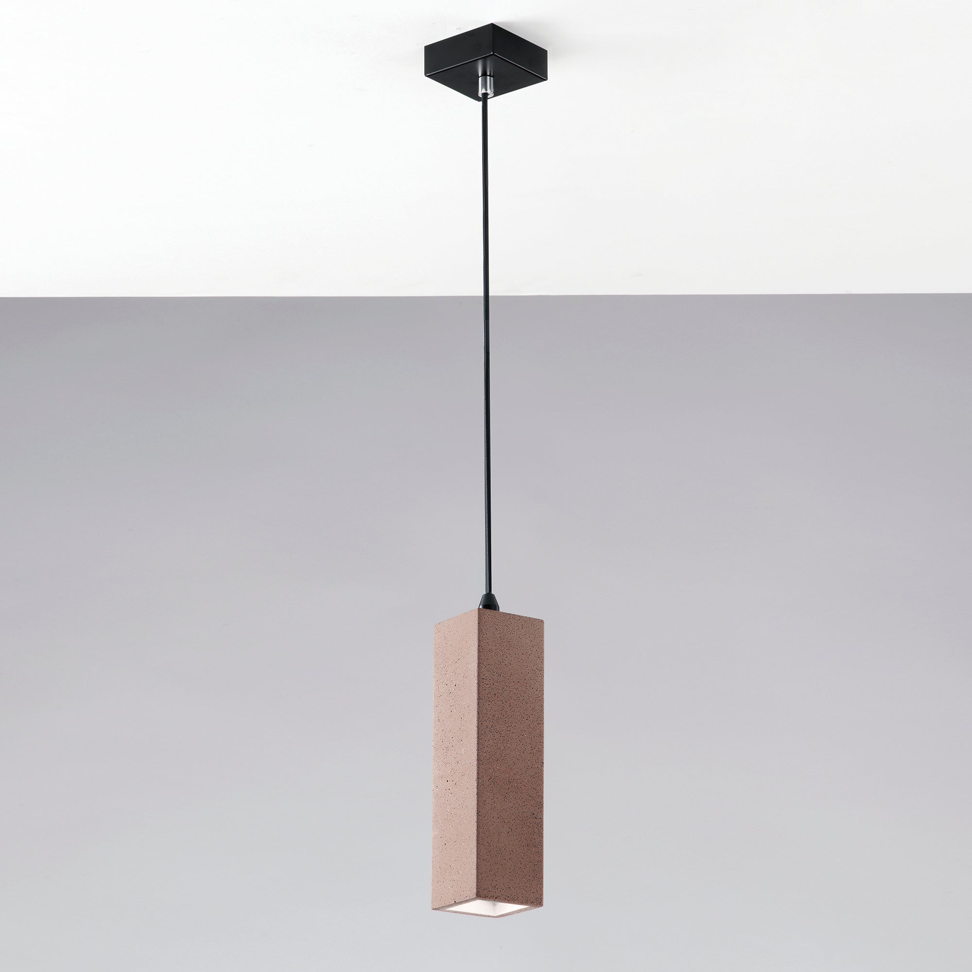 SOSPENSIONE KRUK QUADRATA MATTONE 1XGU10 7X130CM