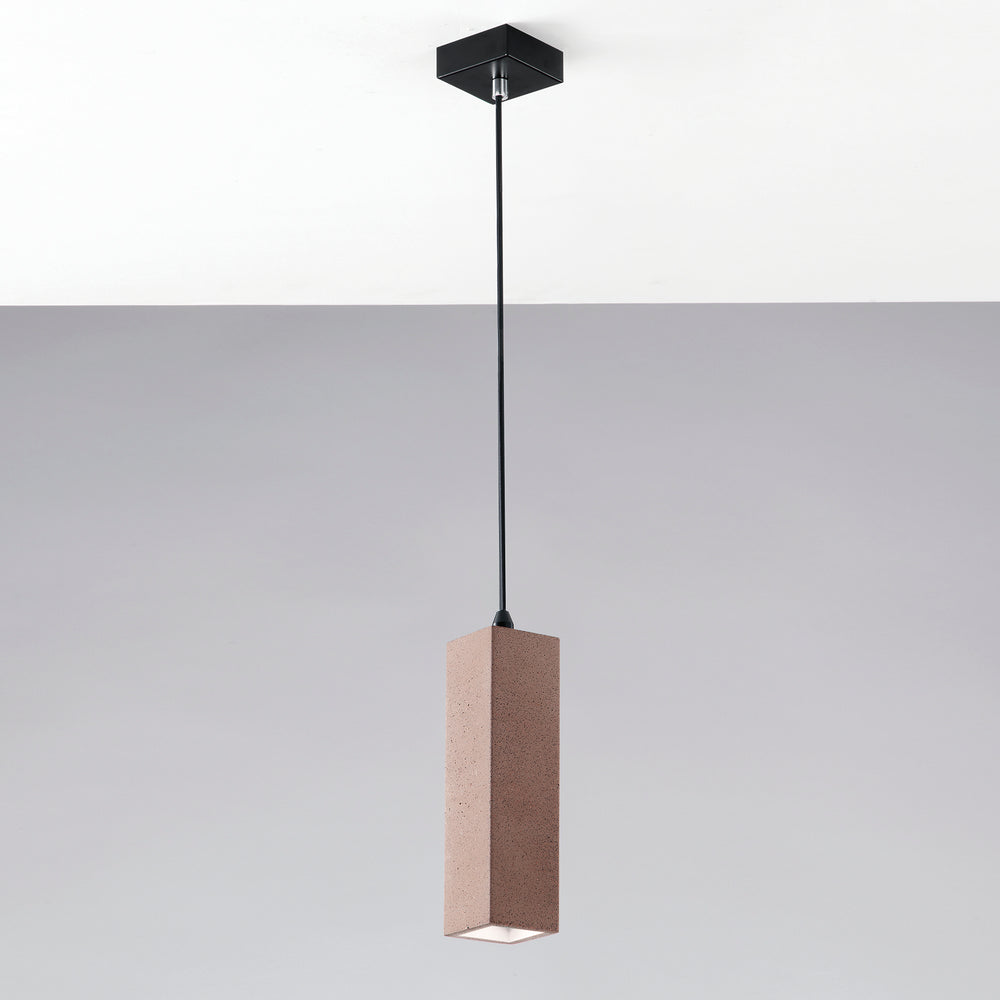SOSPENSIONE KRUK QUADRATA MATTONE 1XGU10 7X130CM