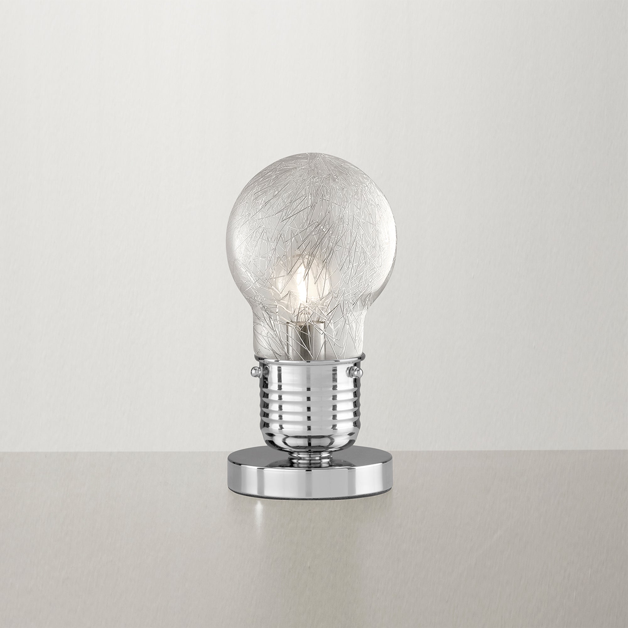 LUME LAMPADINA CROMO 1XE14 15X28CM