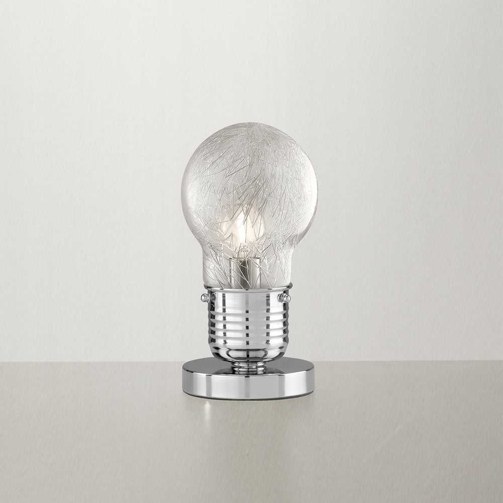 LUME LAMPADINA CROMO 1XE14 15X28CM