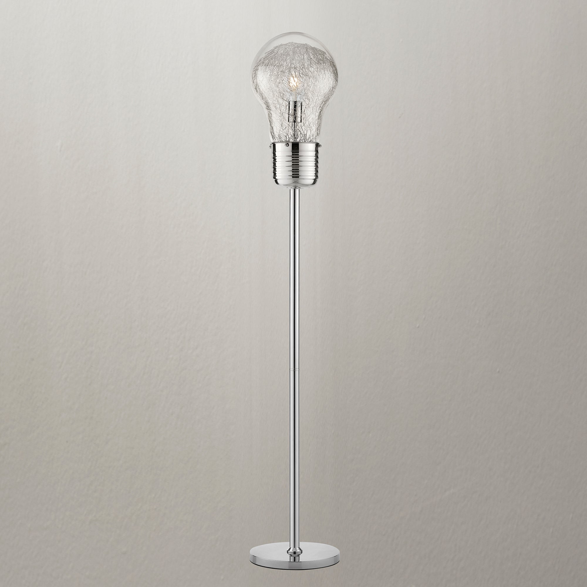PIANTANA LAMPADINA CROMO 1XE27 30X165CM