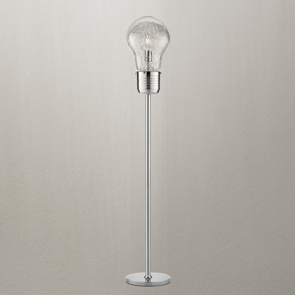 PIANTANA LAMPADINA CROMO 1XE27 30X165CM