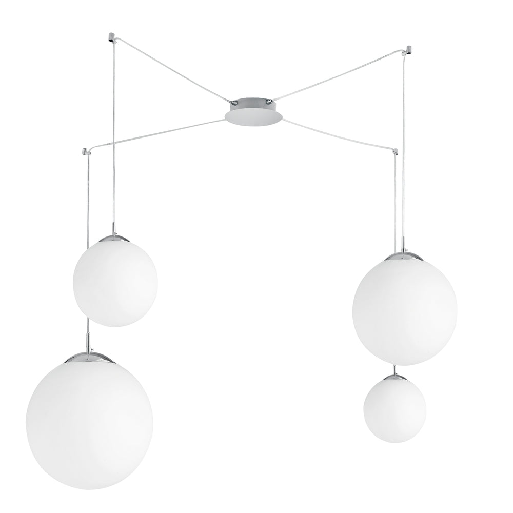 SOSPENSIONE CITY BIANCA 4XE27 250CM