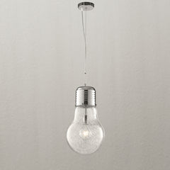 SOSPENSIONE LAMPADINA CROMO 1XE27 30X120CM