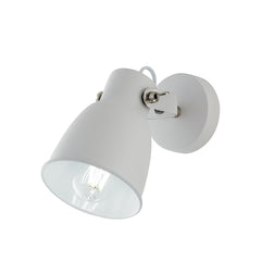 "Applique LEGEND in metallo bianco con finiture nichel"