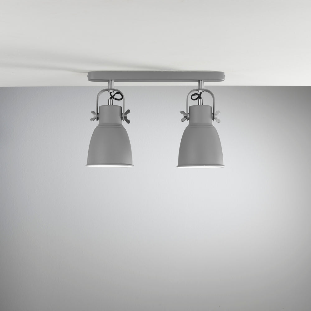 APPLIQUE LEGEND GRIGIA/NICKEL 2XE27 36X16X17,5CM