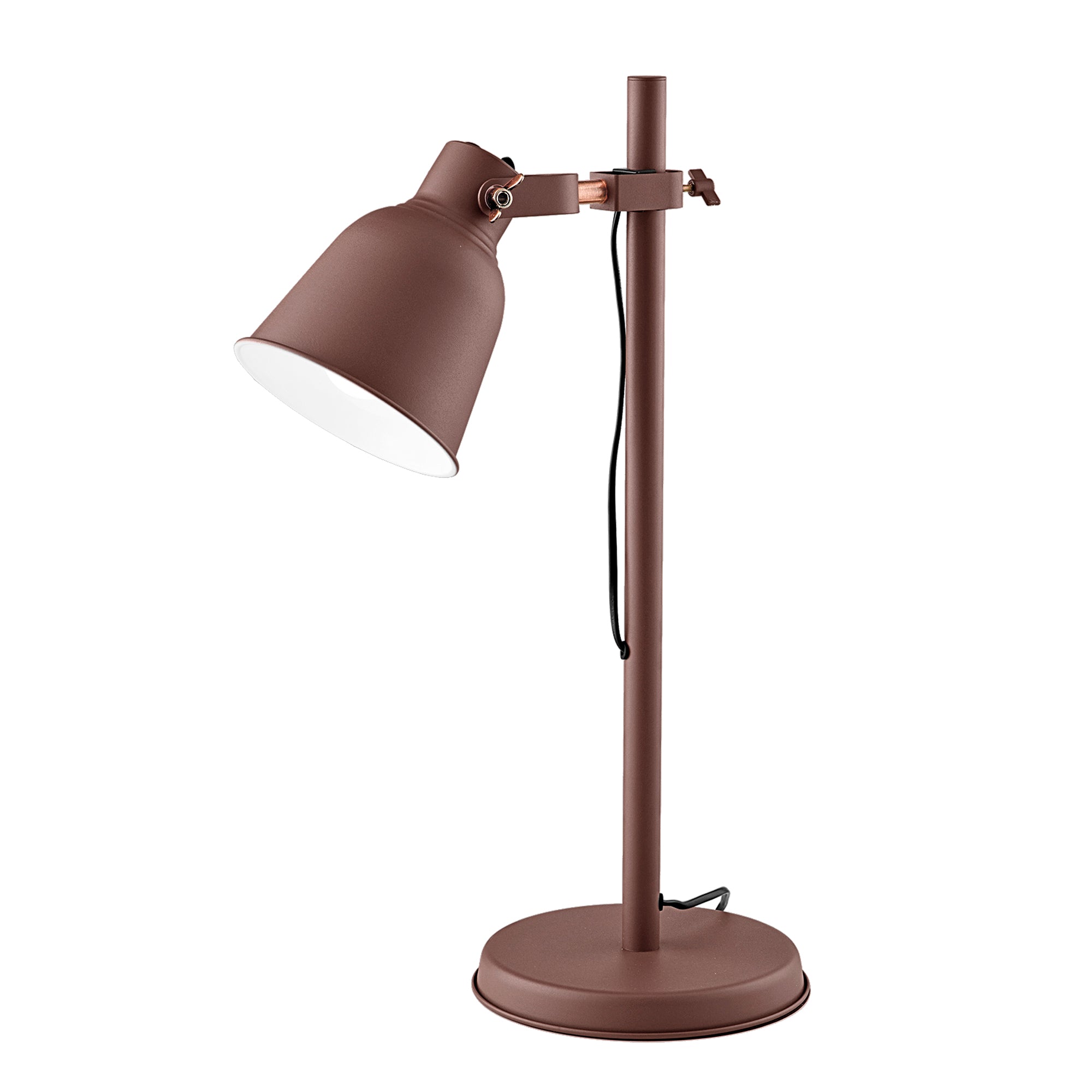 "Lampada da tavolo LEGEND in metallo bronzo con finiture rame"