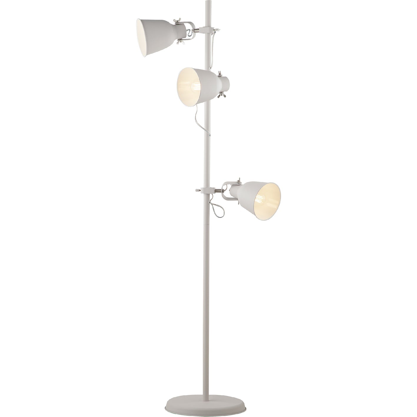 "Piantana LEGEND in metallo bianco con finiture nichel - 3 punti luce"