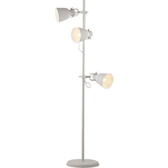 "Piantana LEGEND in metallo bianco con finiture nichel - 3 punti luce"
