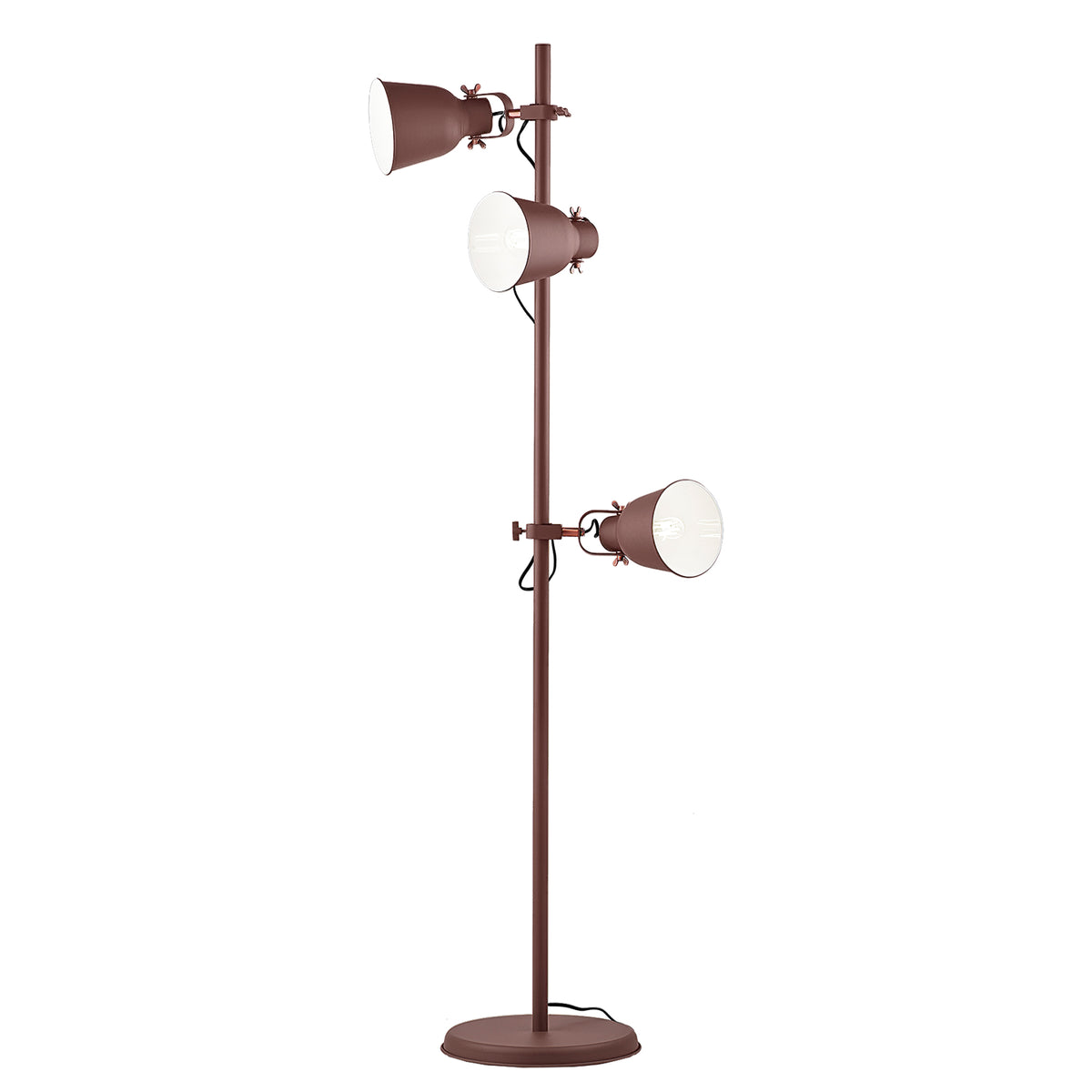 "Piantana LEGEND in metallo bronzo con finiture rame - 3 punti luce"