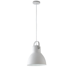 "Sospensione LEGEND in metallo bianco con finiture nichel - 1 punto luce"