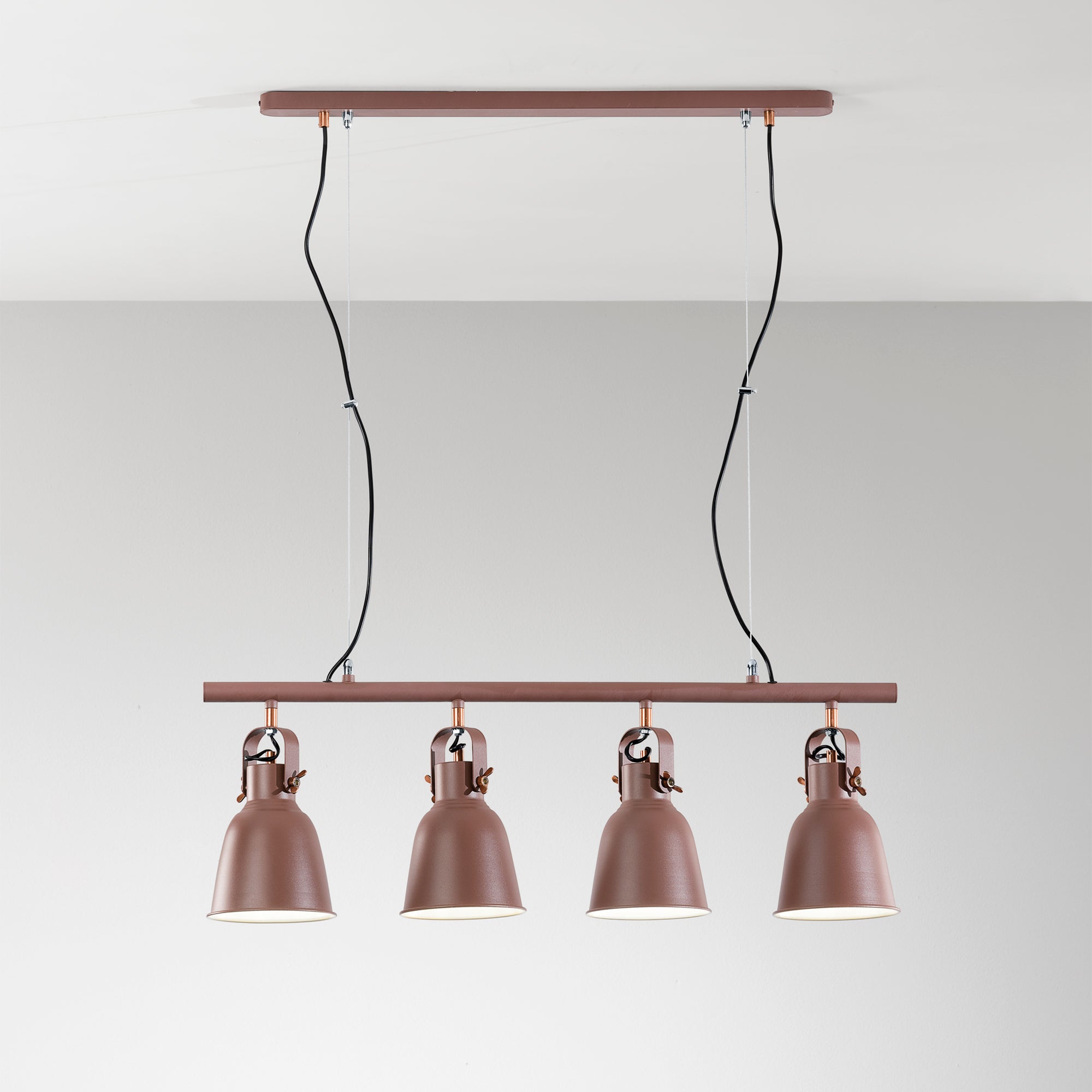 SOSPENSIONE LEGEND CORTEN/RAME 4XE27 85,5X15,5X179CM