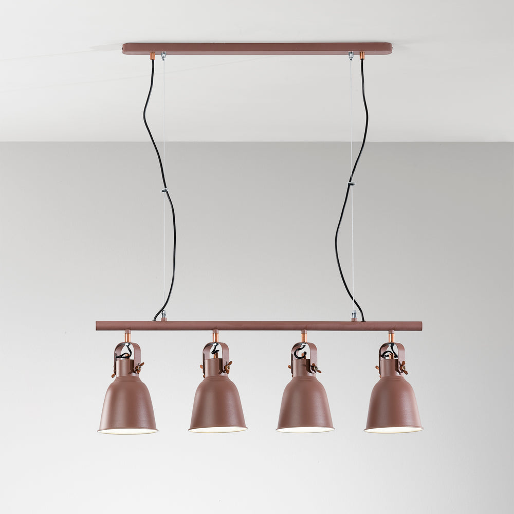 SOSPENSIONE LEGEND CORTEN/RAME 4XE27 85,5X15,5X179CM