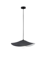 SOSPENSIONE LENGLEN IN FELTRO NERO CAVO 2M PARALUME 50CM 1XE27