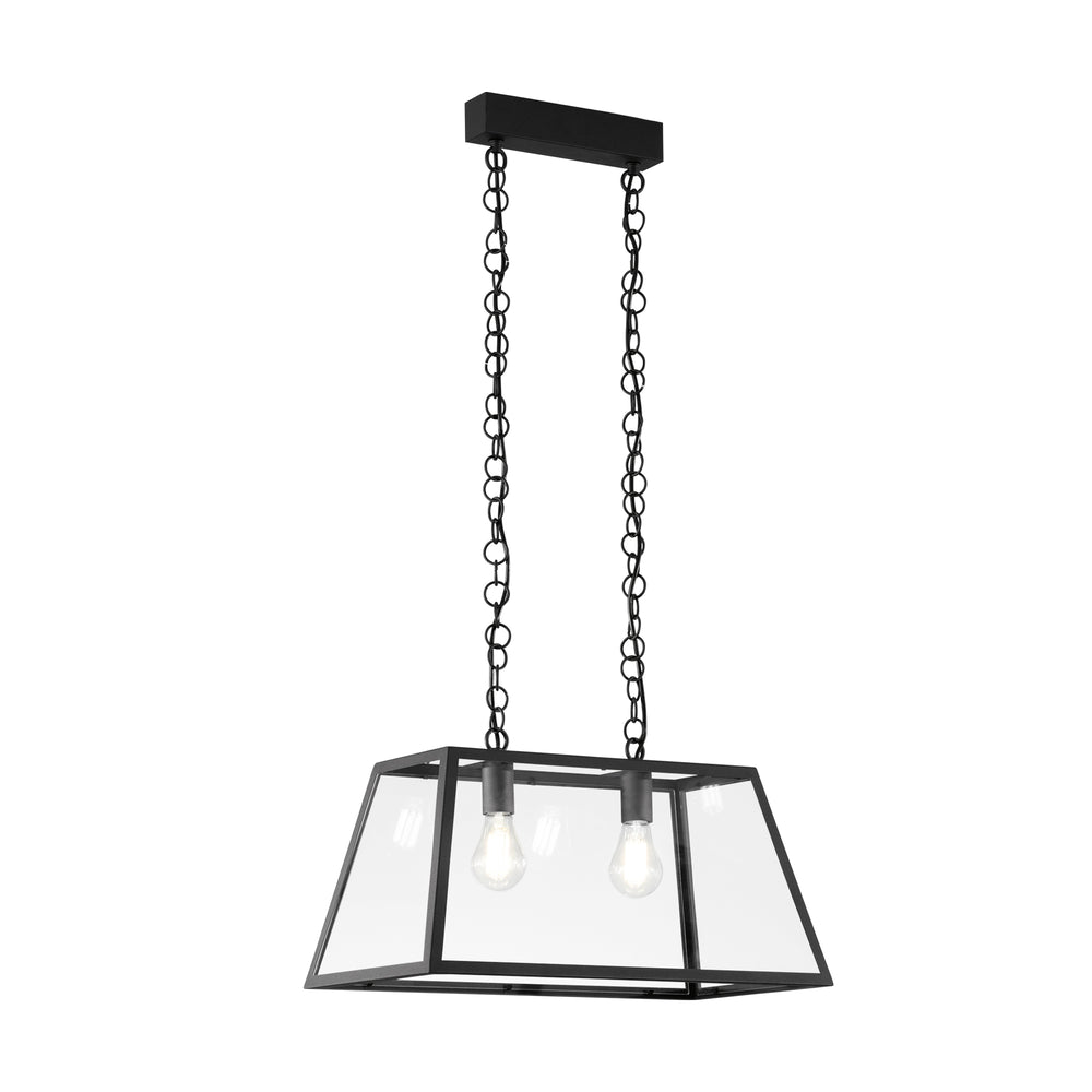 SOSPENSIONE LEXINGTON NERA 2XE27 57X30X111CM