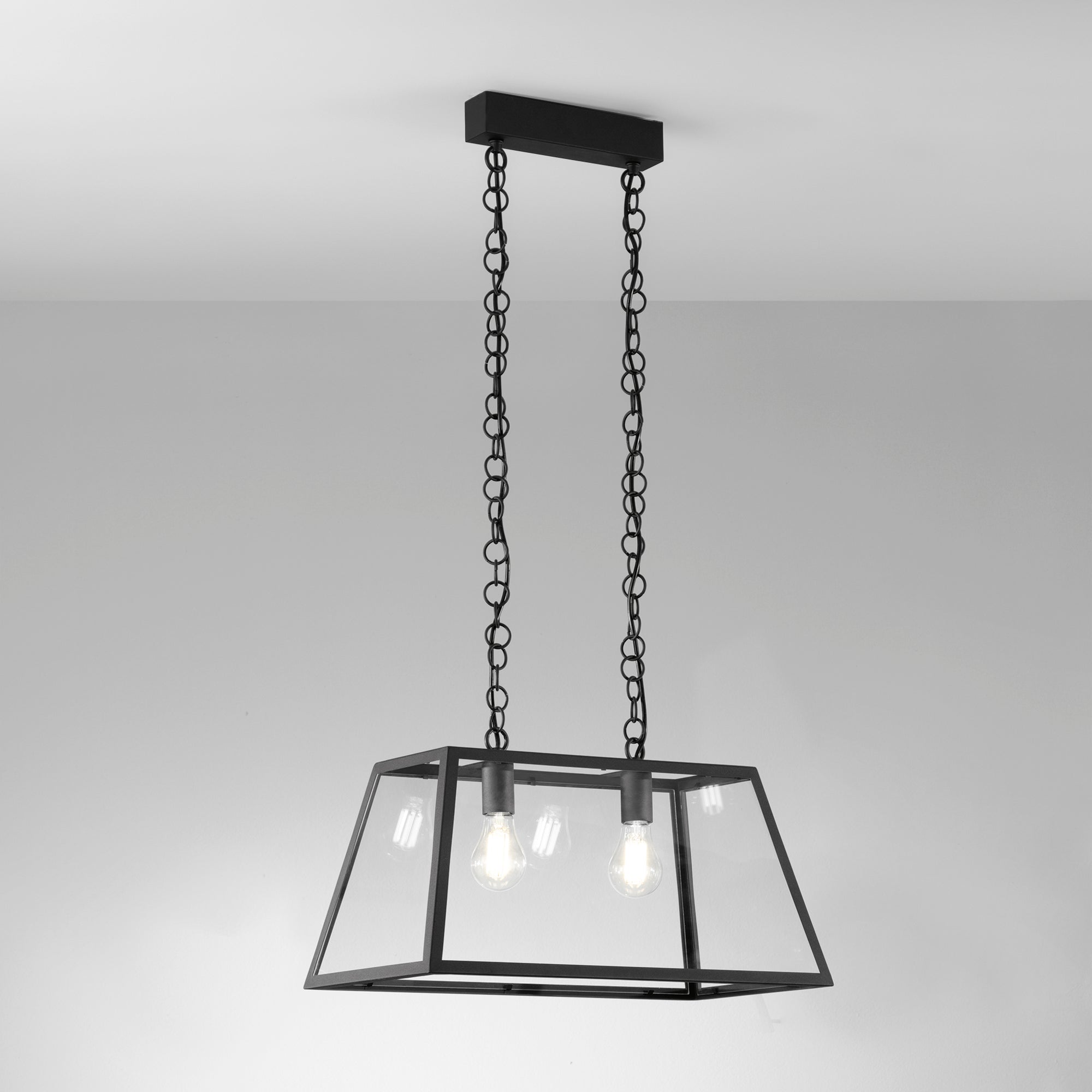 SOSPENSIONE LEXINGTON NERA 2XE27 57X30X111CM