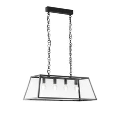 SOSPENSIONE LEXINGTON NERA 4XE27 80X35X113CM
