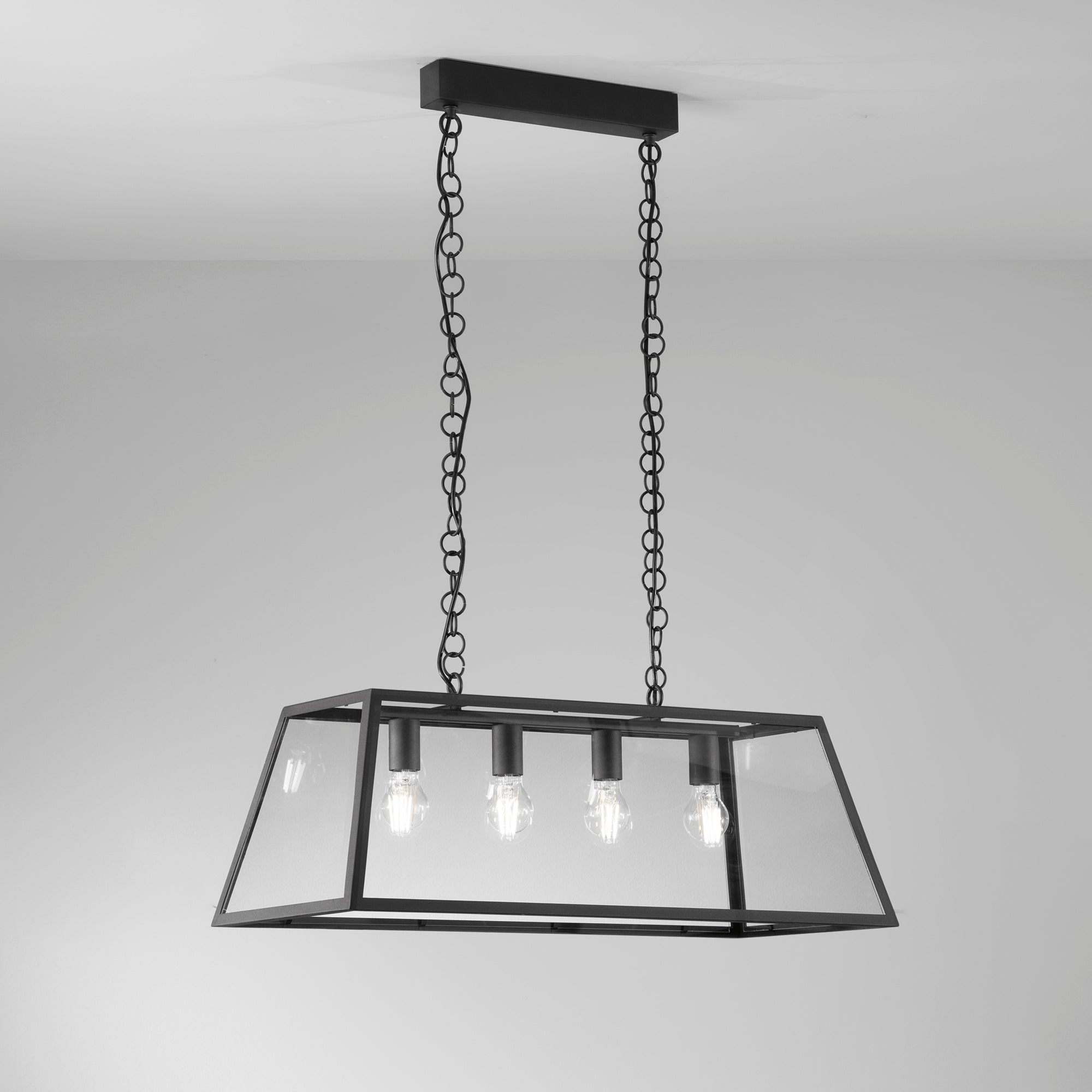 SOSPENSIONE LEXINGTON NERA 4XE27 80X35X113CM