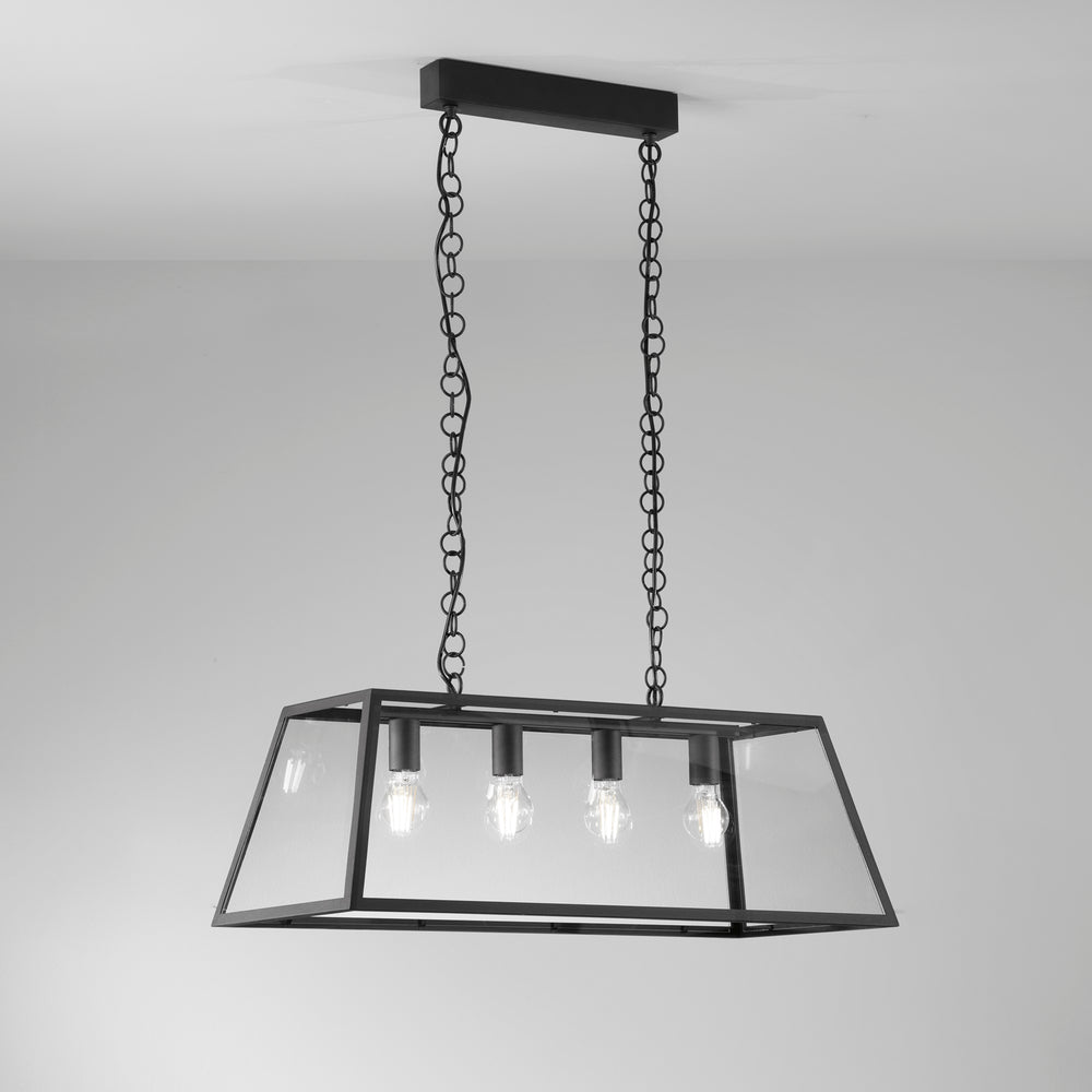 SOSPENSIONE LEXINGTON NERA 4XE27 80X35X113CM