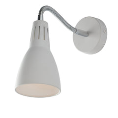 "Applique LOGIKO in metallo bianco con diffusore orientabile"