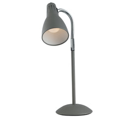 "Lampada da tavolo LOGIKO in metallo grigio con diffusore orientabile"