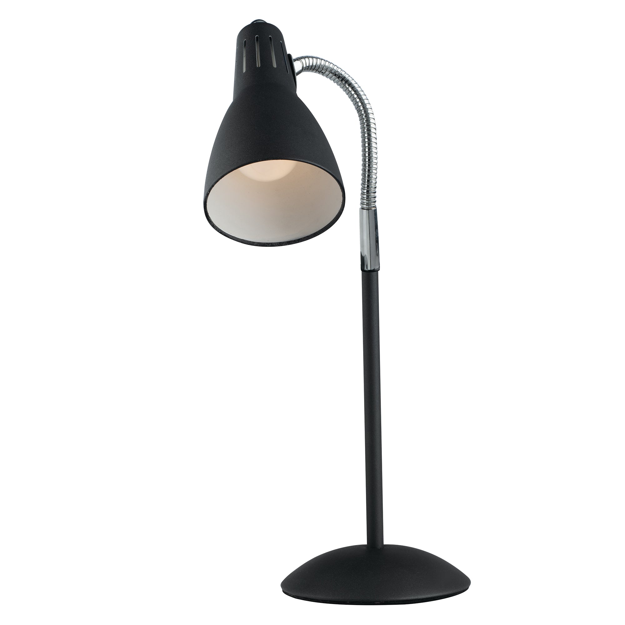 "Lampada da tavolo LOGIKO in metallo grigio con diffusore orientabile"