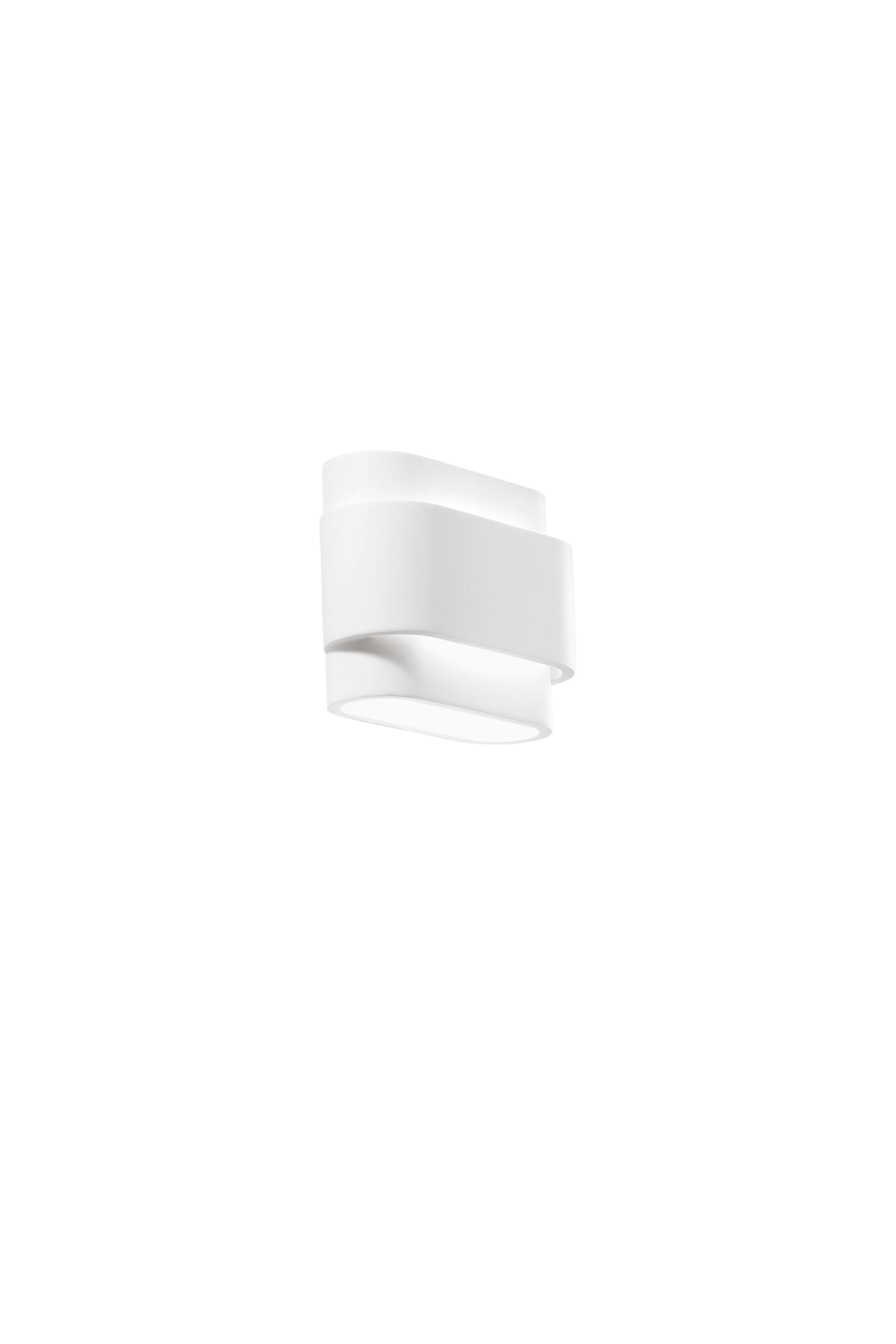 "Applique Loop in gesso con luce biemissione"