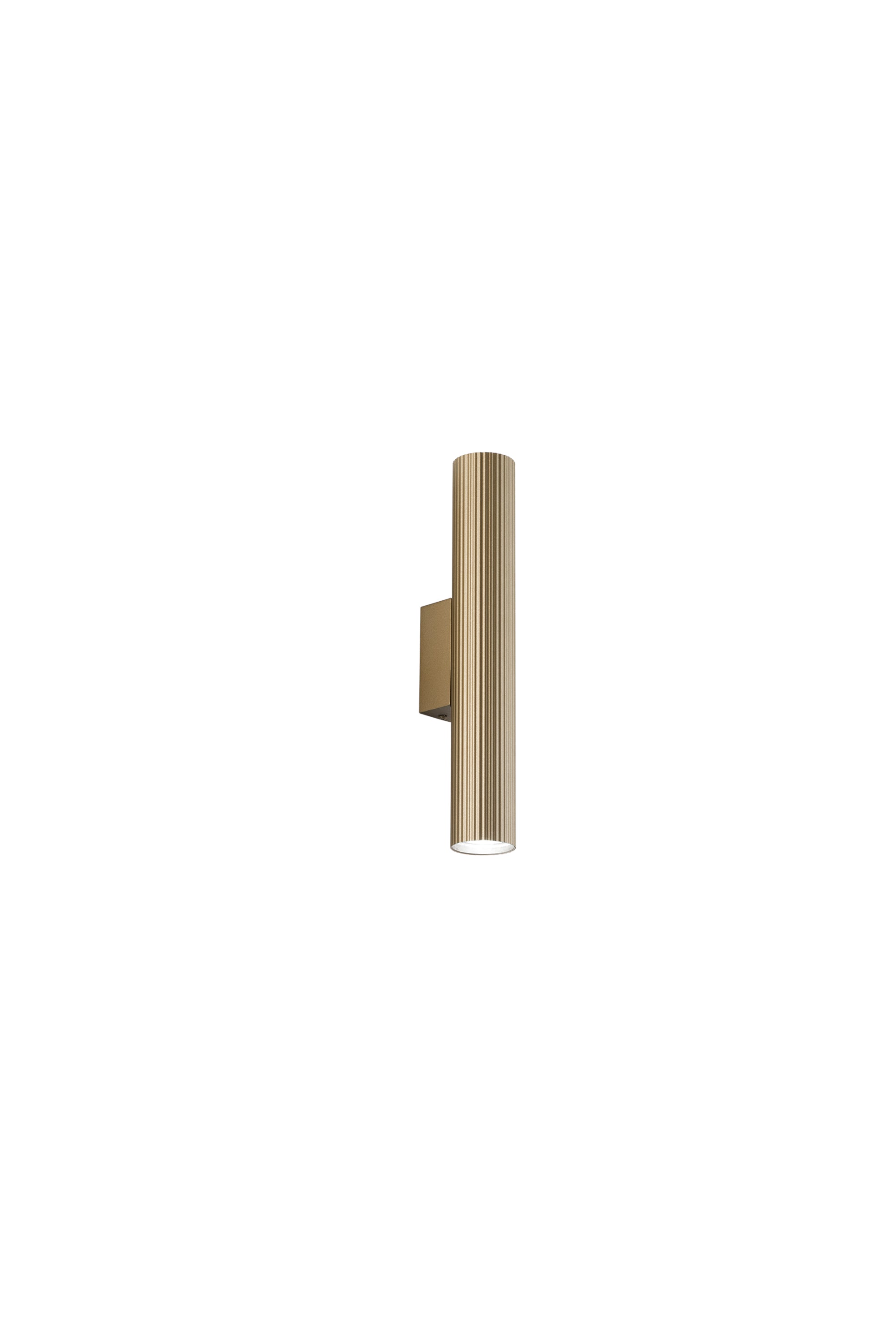 "Applique LORD oro in acciaio e alluminio con fascio luminoso bidirezionale h 35cm."