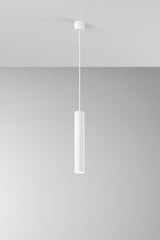 SOSPENSIONE LORD BIANCA IN ACCIAIO+ALLUMINIO 1XGU10 25W 10X10X240CM